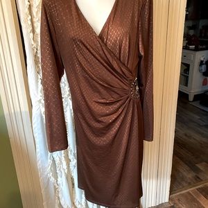 Sassy dress faux side wrap
